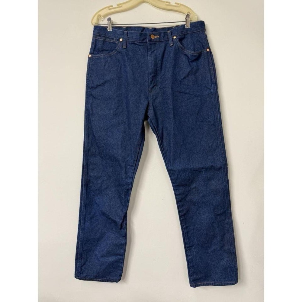 Vtg Wrangler Jeans Men's 38X32 Denim Blue Cowboy Cut Straight Leg Dark Wash
